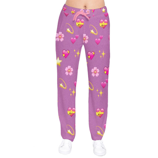 Sweet Emoji Velvet Sweat Pants