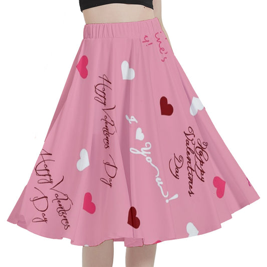 Sweet Valentine Midi Skirt With Pocket