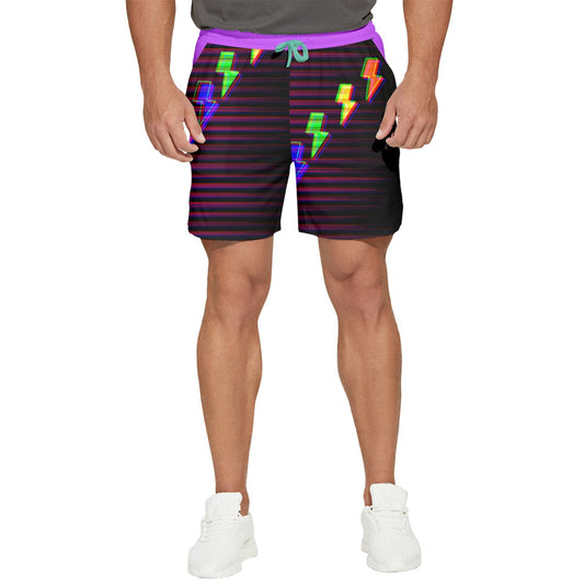 Eclectic Bolt dark Runner Shorts