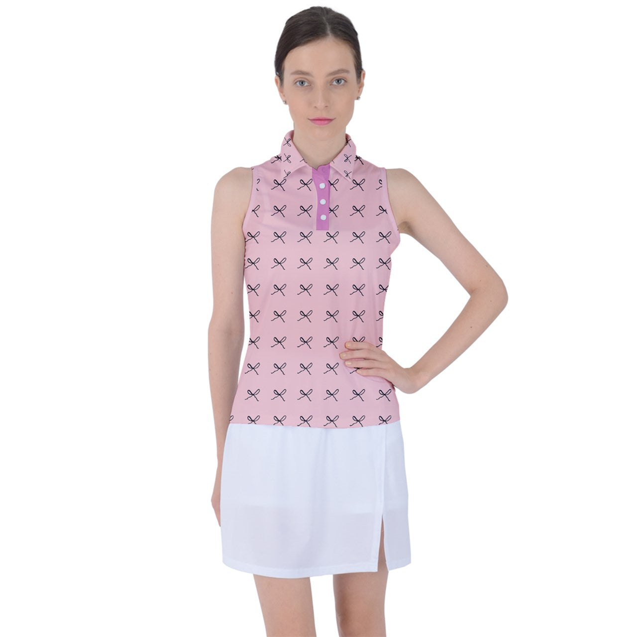 Rows of bows lite Sleeveless Polo T-Shirt