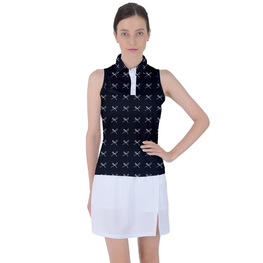 Rows of Bows dark Sleeveless Polo T-Shirt