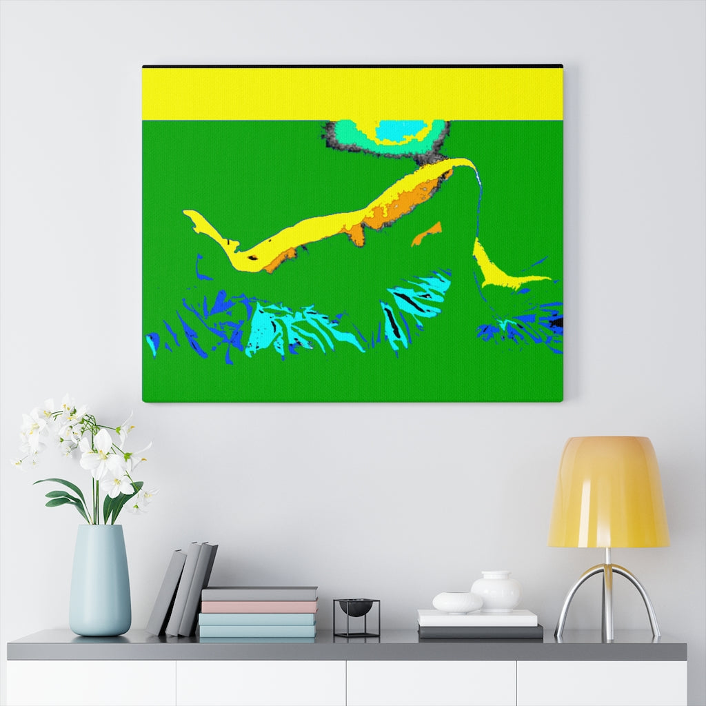 His Green Shadow Stretched Canvas