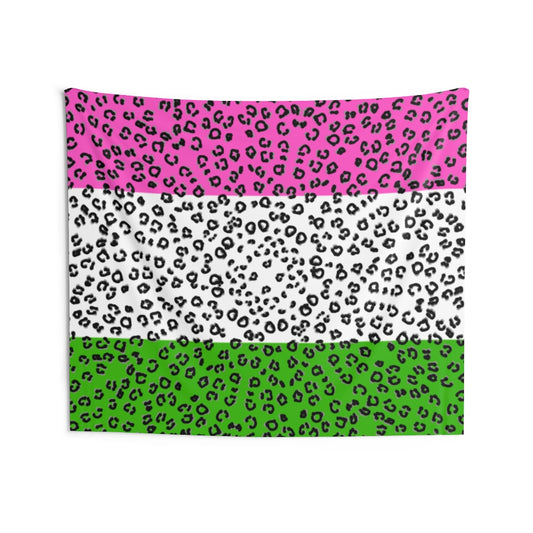 Genderqueer Flag Cheetah Wall Tapestries