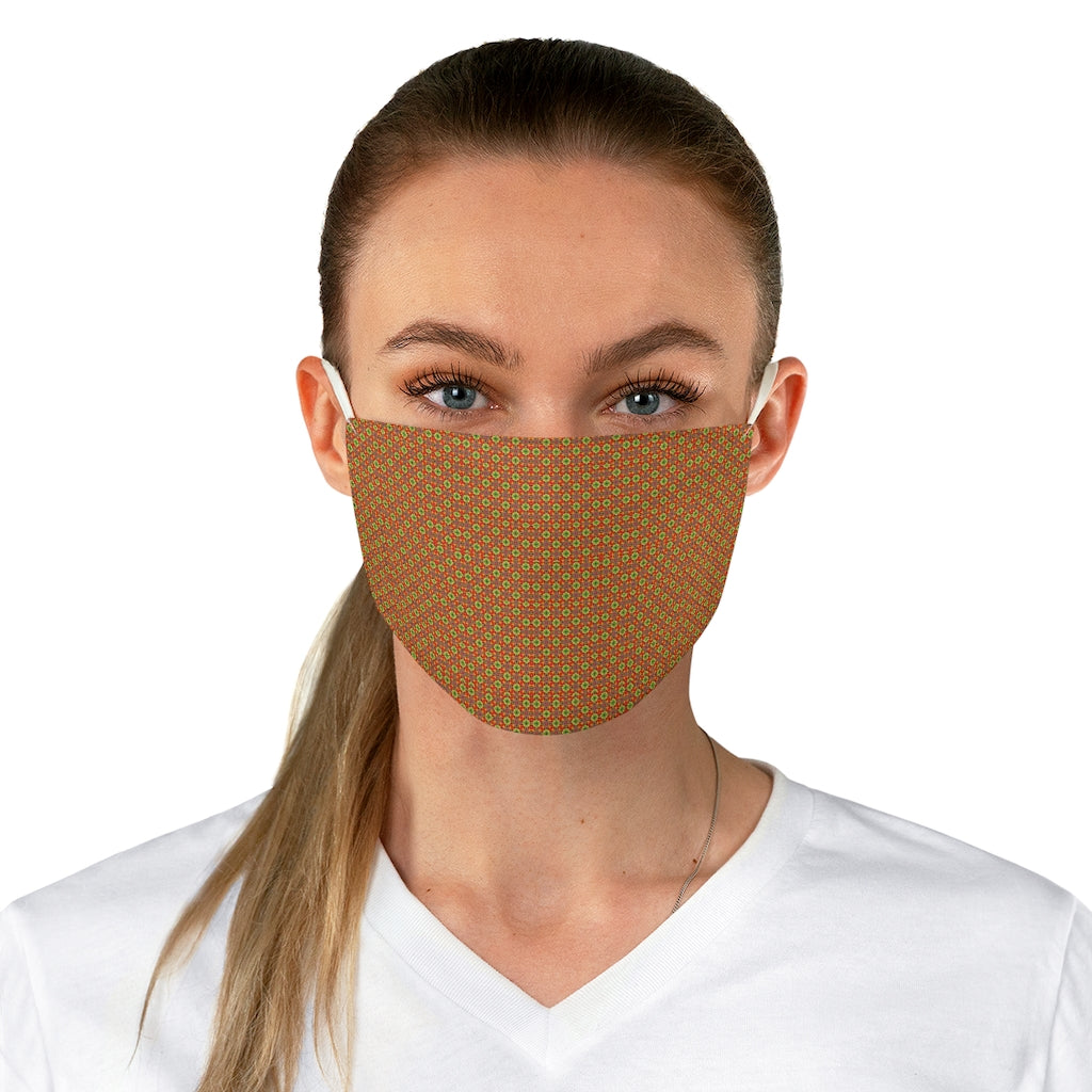 Red Eyelet Fabric Face Mask