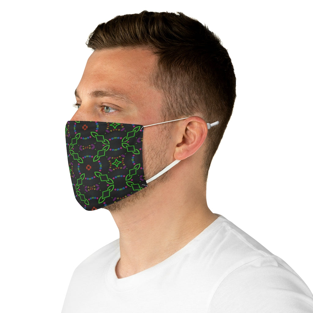 Green Neon Chainlink Fabric Face Mask