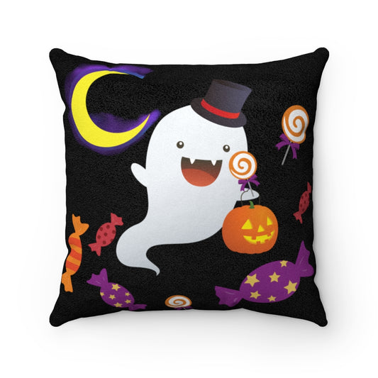 Sugar Rush Spook Faux Suede Square Pillow