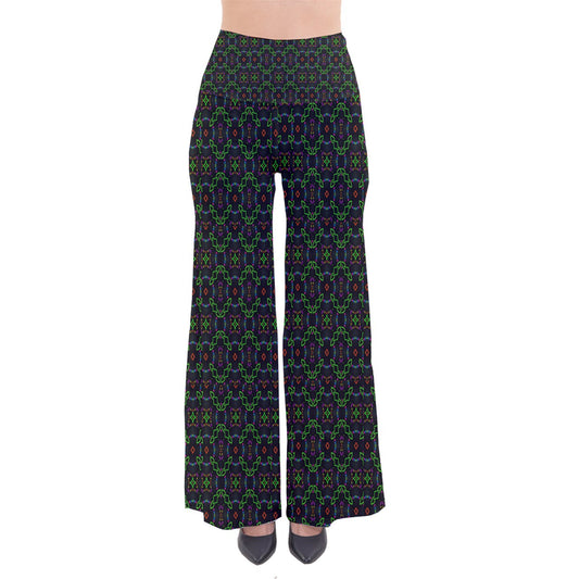 Green Link Purple So Vintage Palazzo Pants