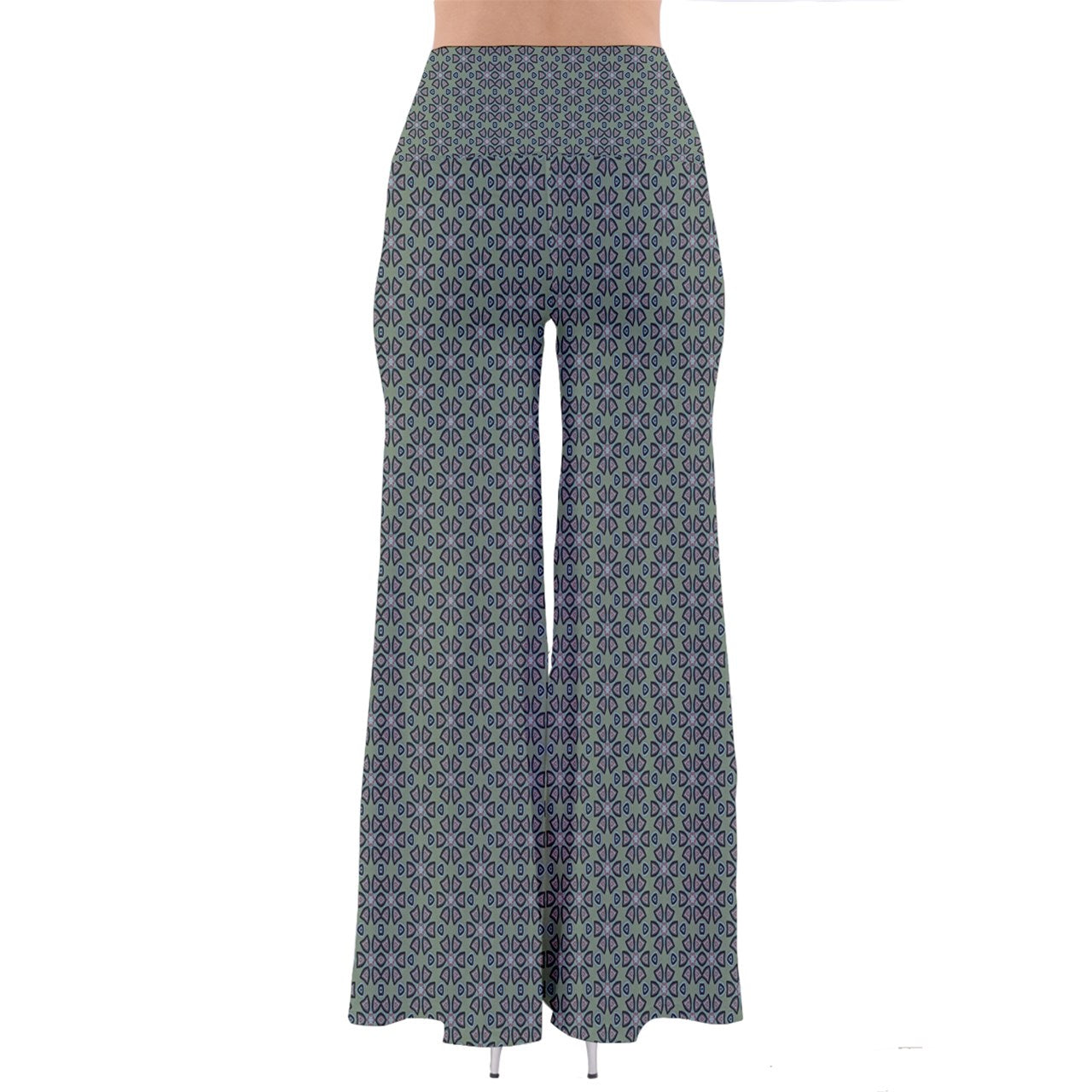 Purple Kaleidoscope Flower So Vintage Palazzo Pants