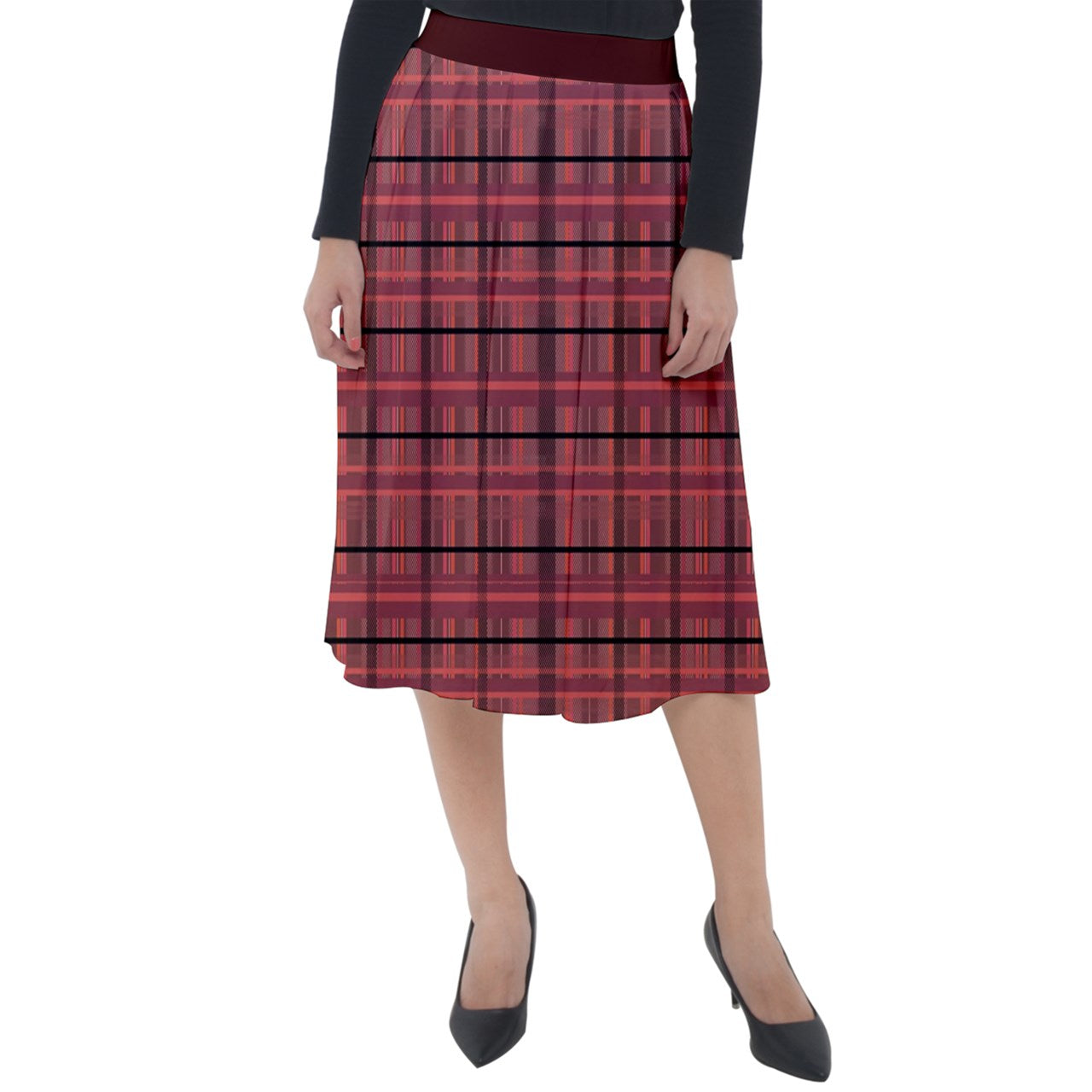 punky peach academia Velour Midi Skirt
