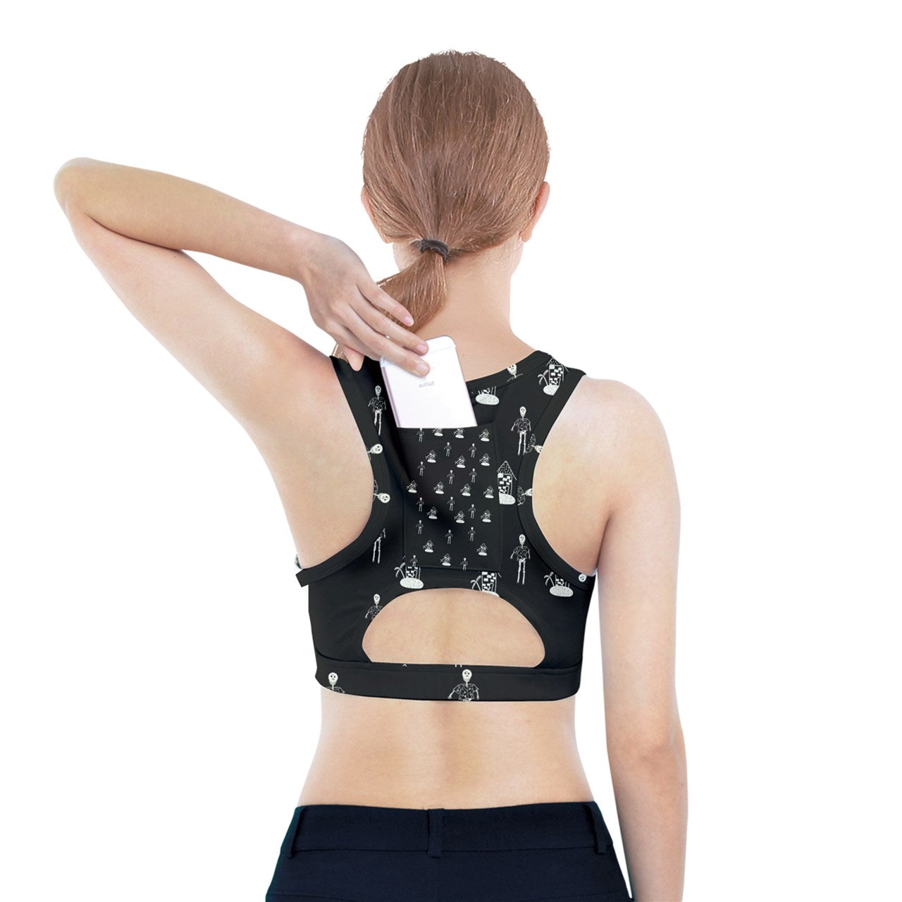 hawiian skeleton boy Bra With Pocket