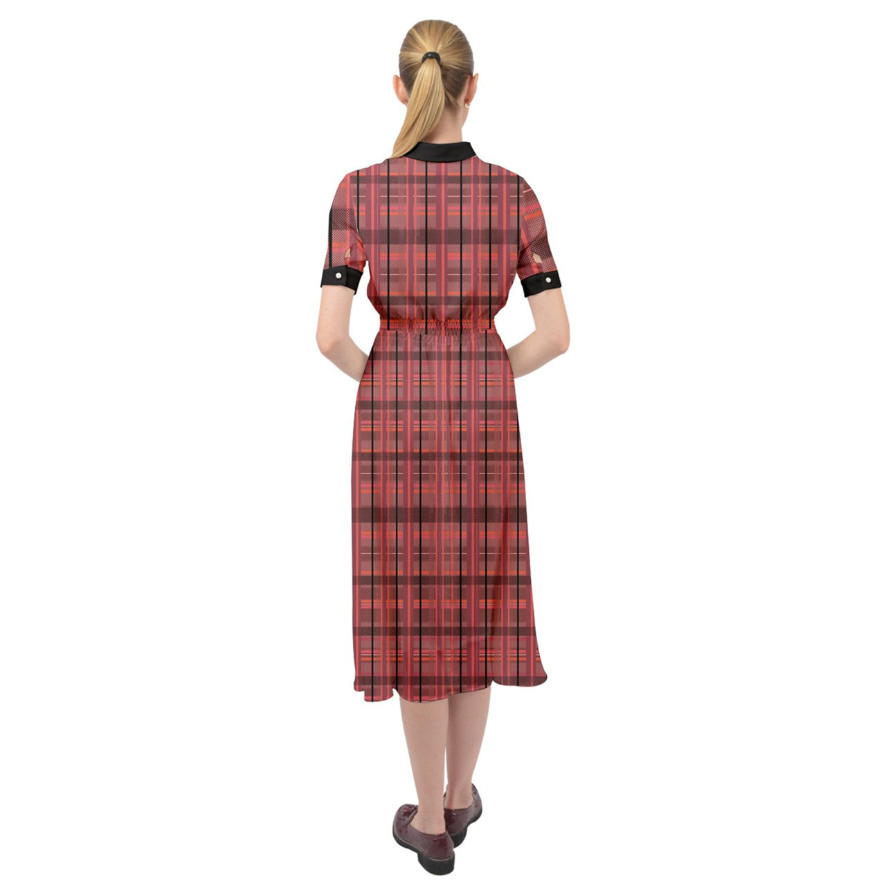 punky peach academia Keyhole Neckline Chiffon Dress