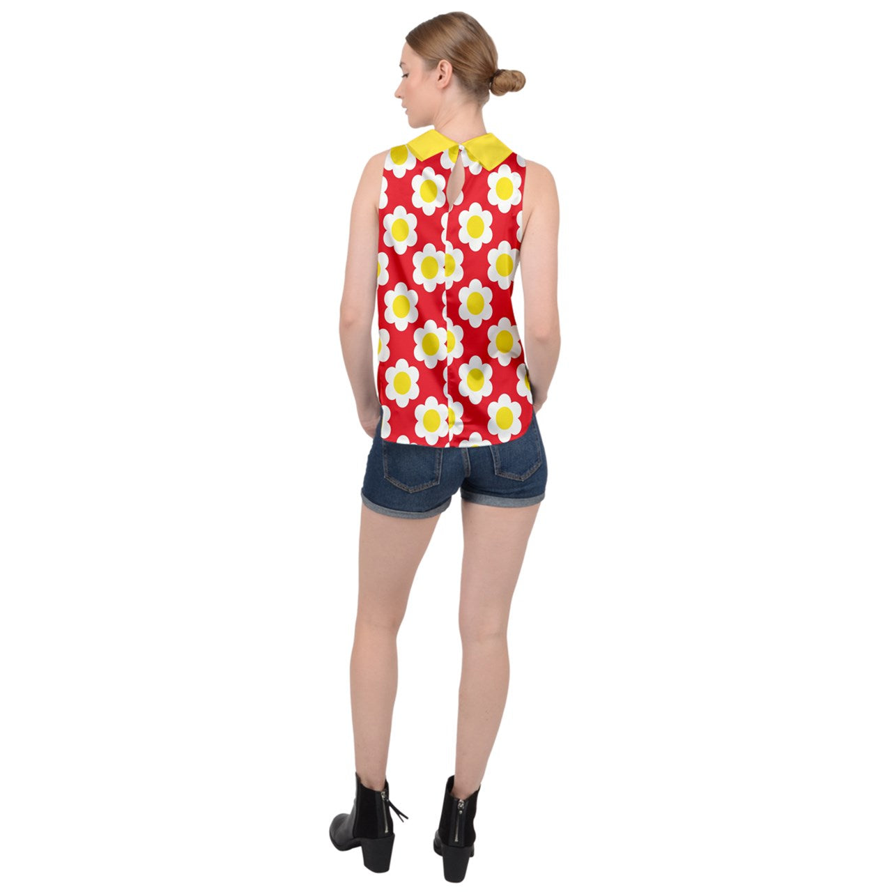 eggflower mod High Neck Satin Top