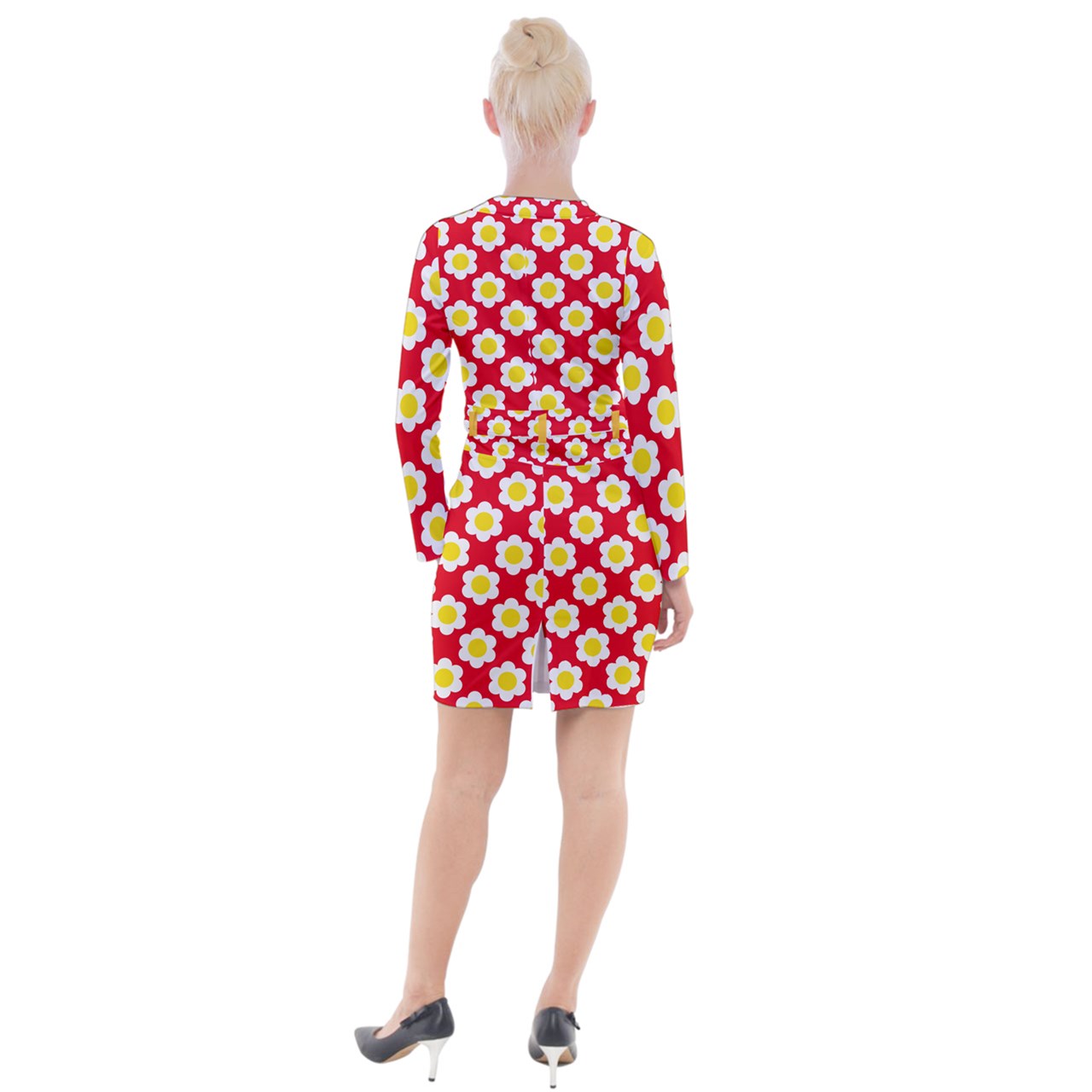 eggflower mod Button Long Sleeve Dress
