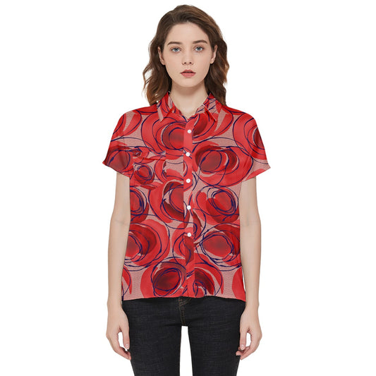 parisian roses Short Sleeve Pocket Shirt