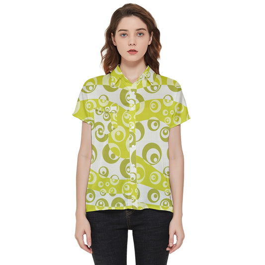 yellow pupil bubble Short Sleeve Pocket Shirt