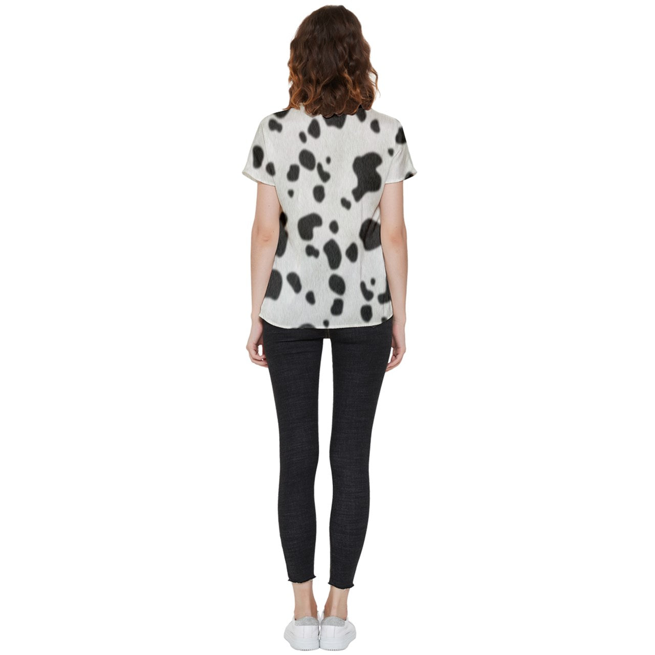 dalmation print Short Sleeve Pocket Shirt
