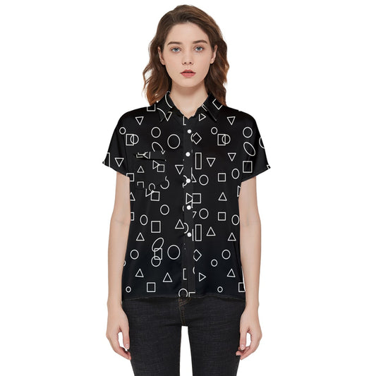 geometric shapes Short Sleeve Pocket Shirt