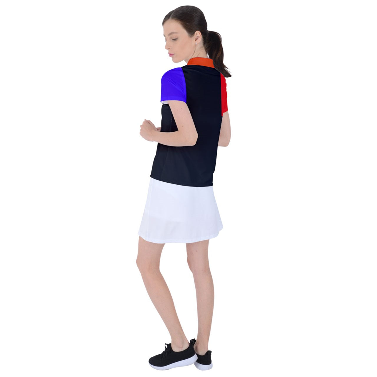 teawitchonline color block dark Polo Tee