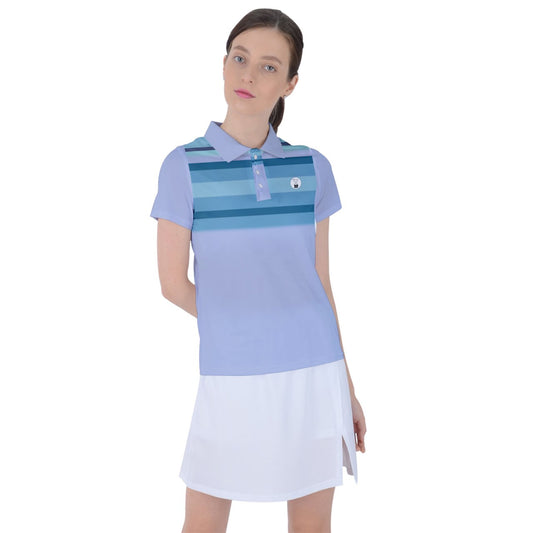 robins egg multistripe Polo Tee