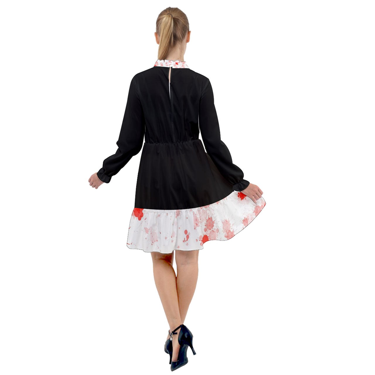blood spatter All Frills Chiffon Dress