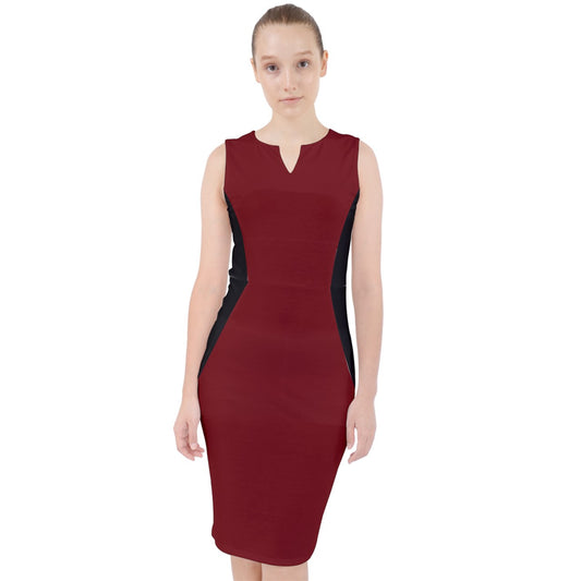 Red Midi Bodycon Dress