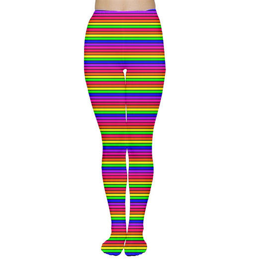 rainbow stripe Tights