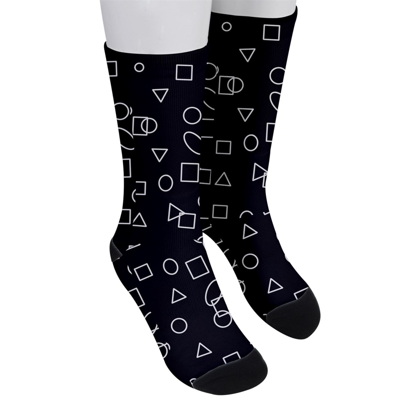 Geo Blocking Crew Socks