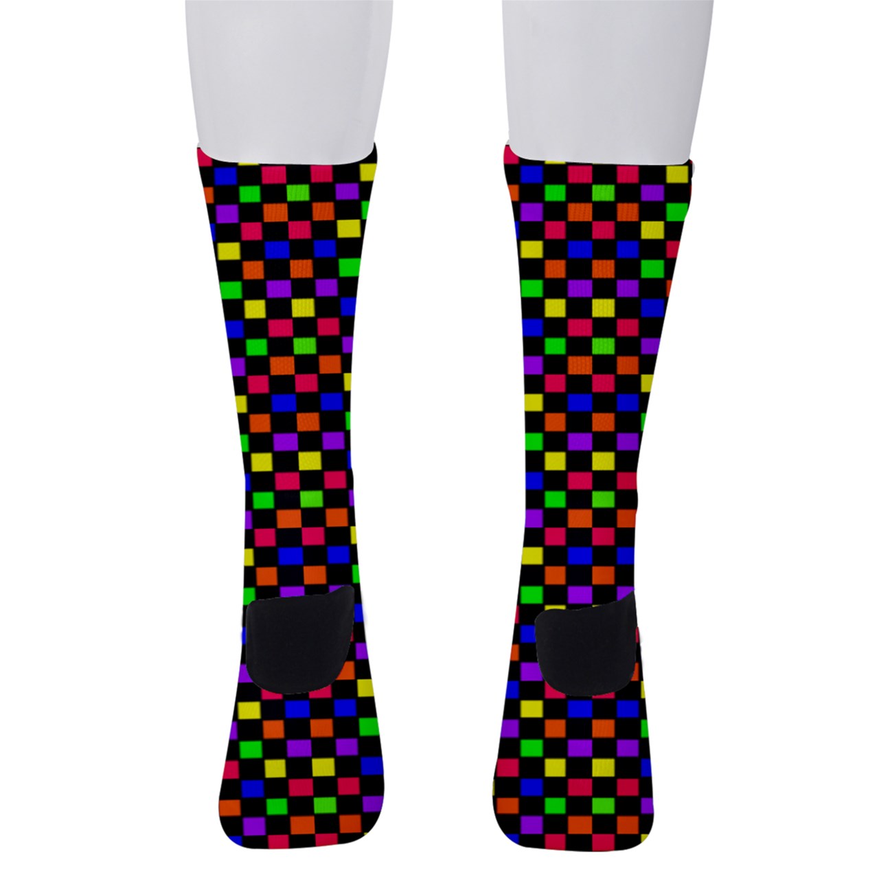 rainbow checker Crew Socks