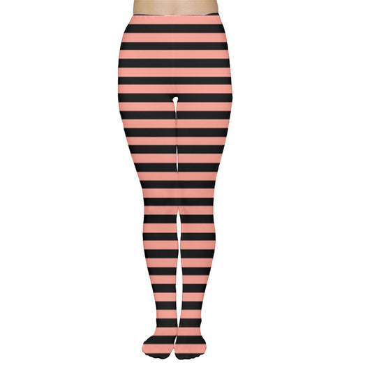 Peach Bellini Stripes Tights