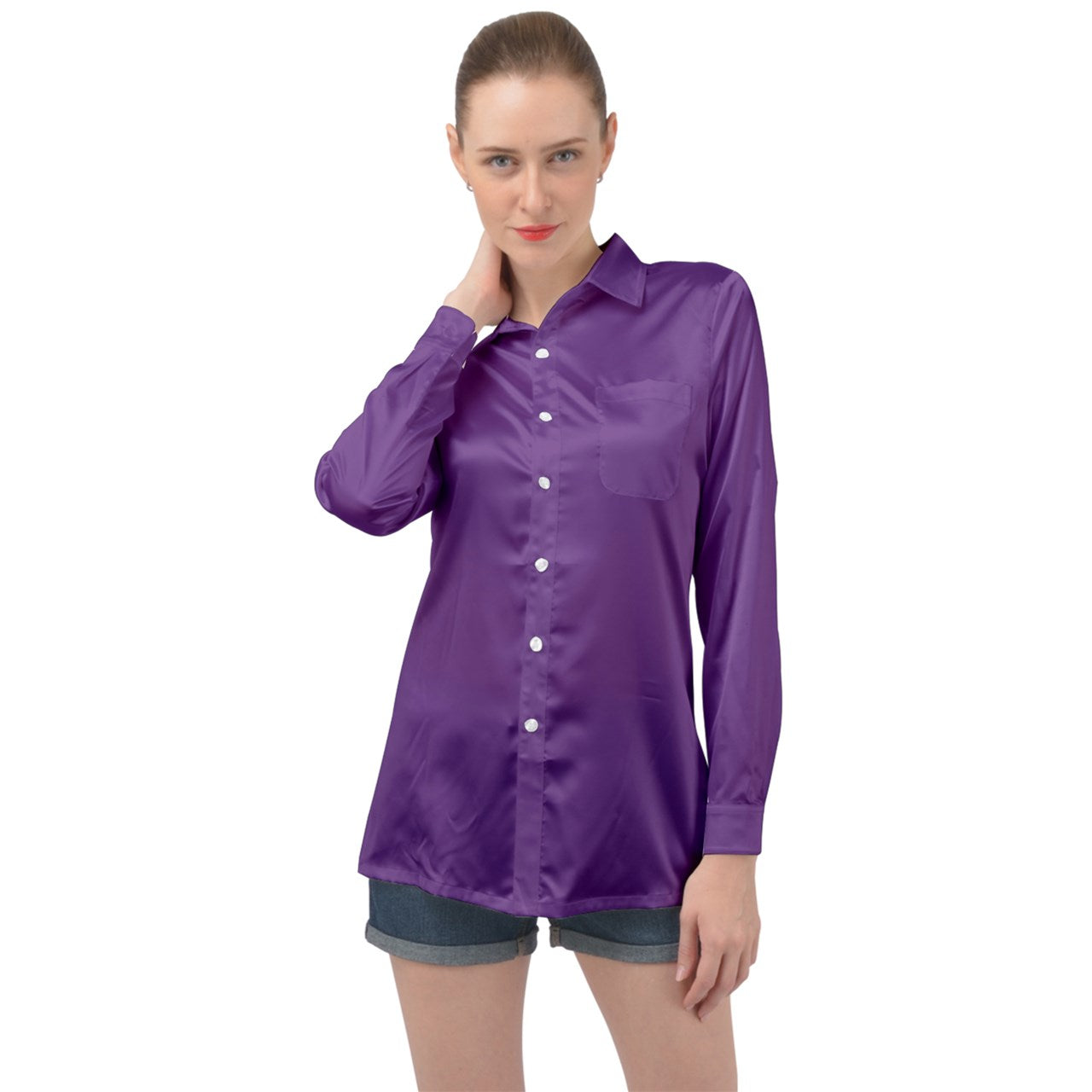 Plum's Satin Shirt