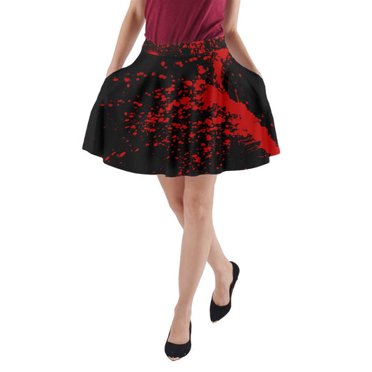 black blood spatter A-Line Pocket Skirt