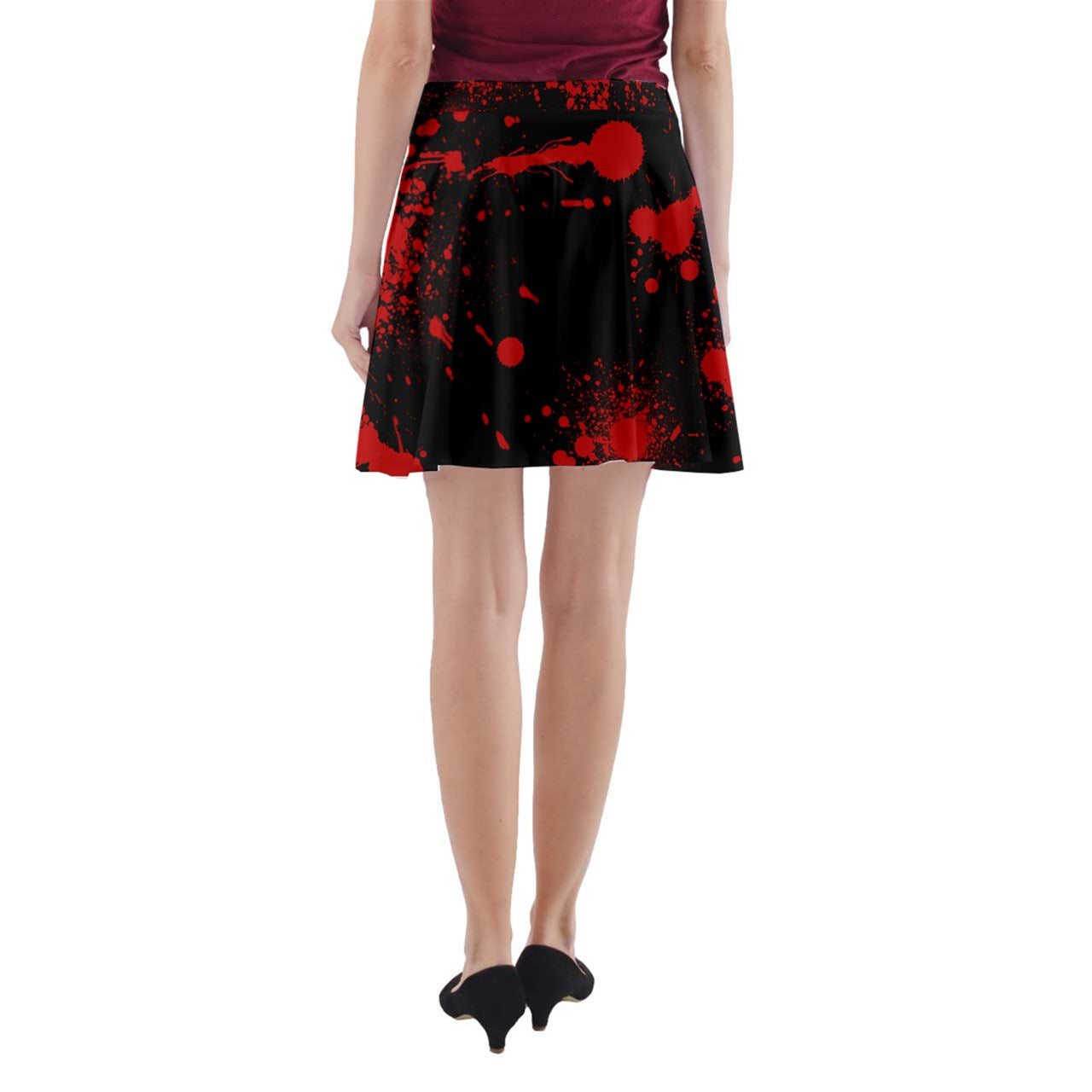 black blood spatter A-Line Pocket Skirt