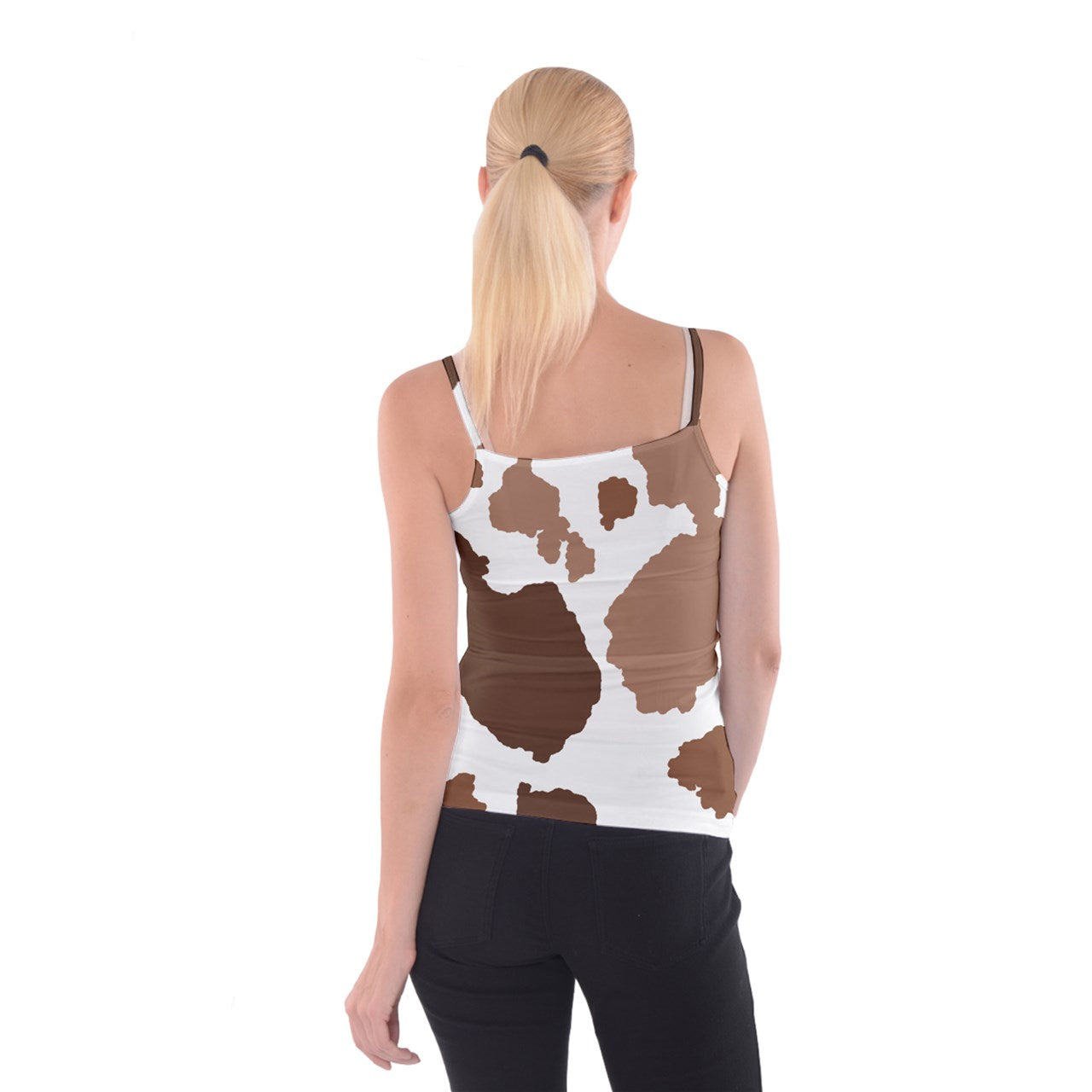 irl cowboi print chocolate Spaghetti Strap Top