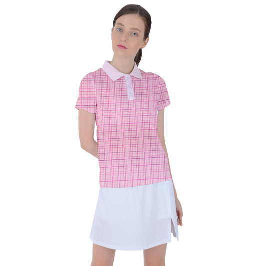 Pink y2k plaid Polo Tee