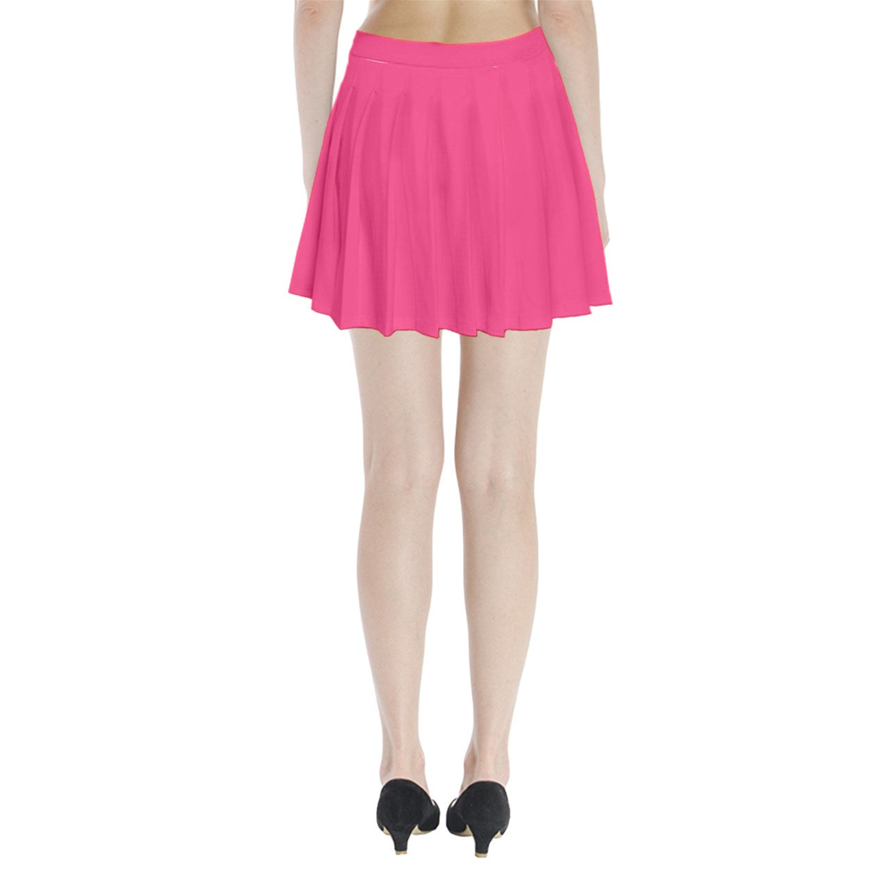 Hot Pink Pleated Mini Skirt