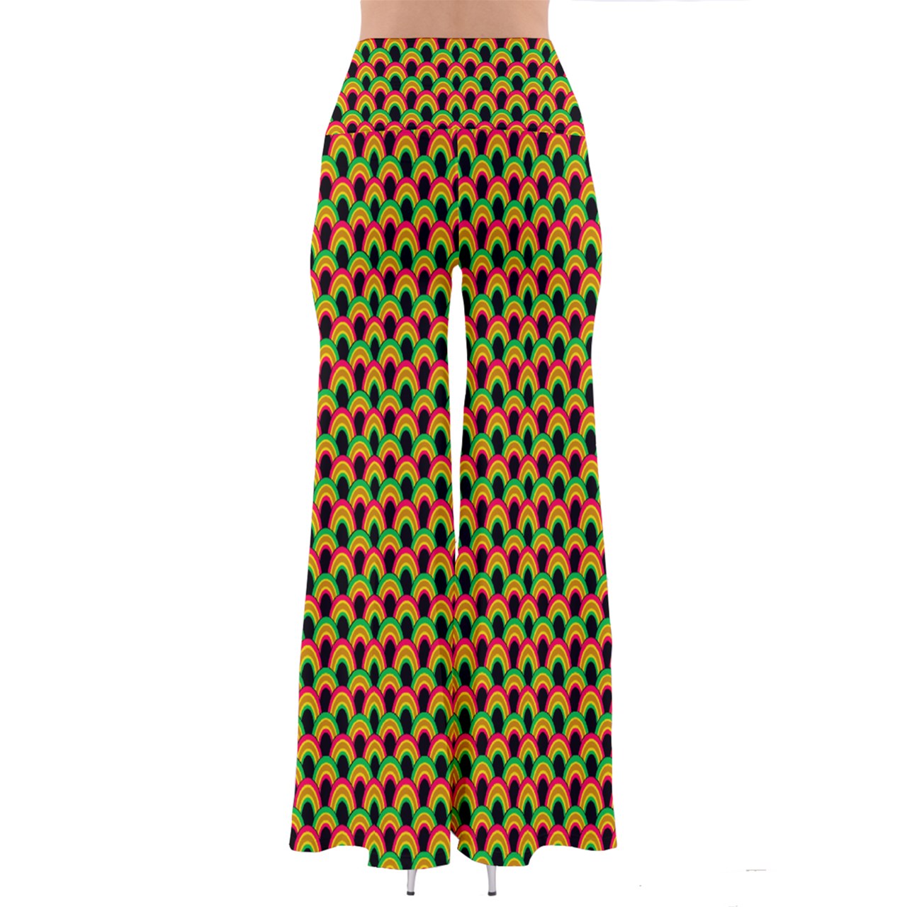 Indigo Rainbow Tile Vintage Palazzo Pants