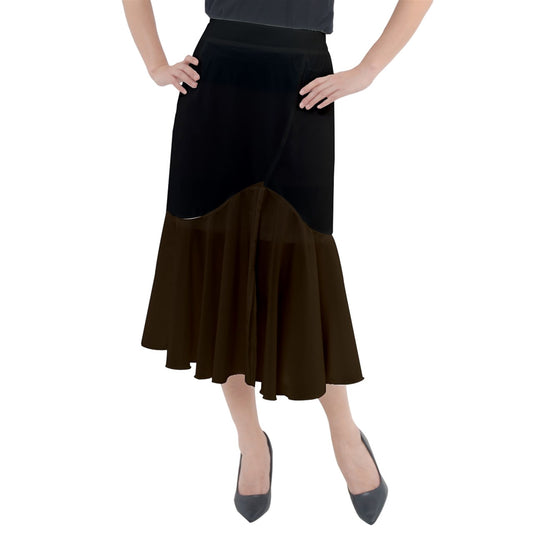 Chestnut Tails Midi Mermaid Skirt