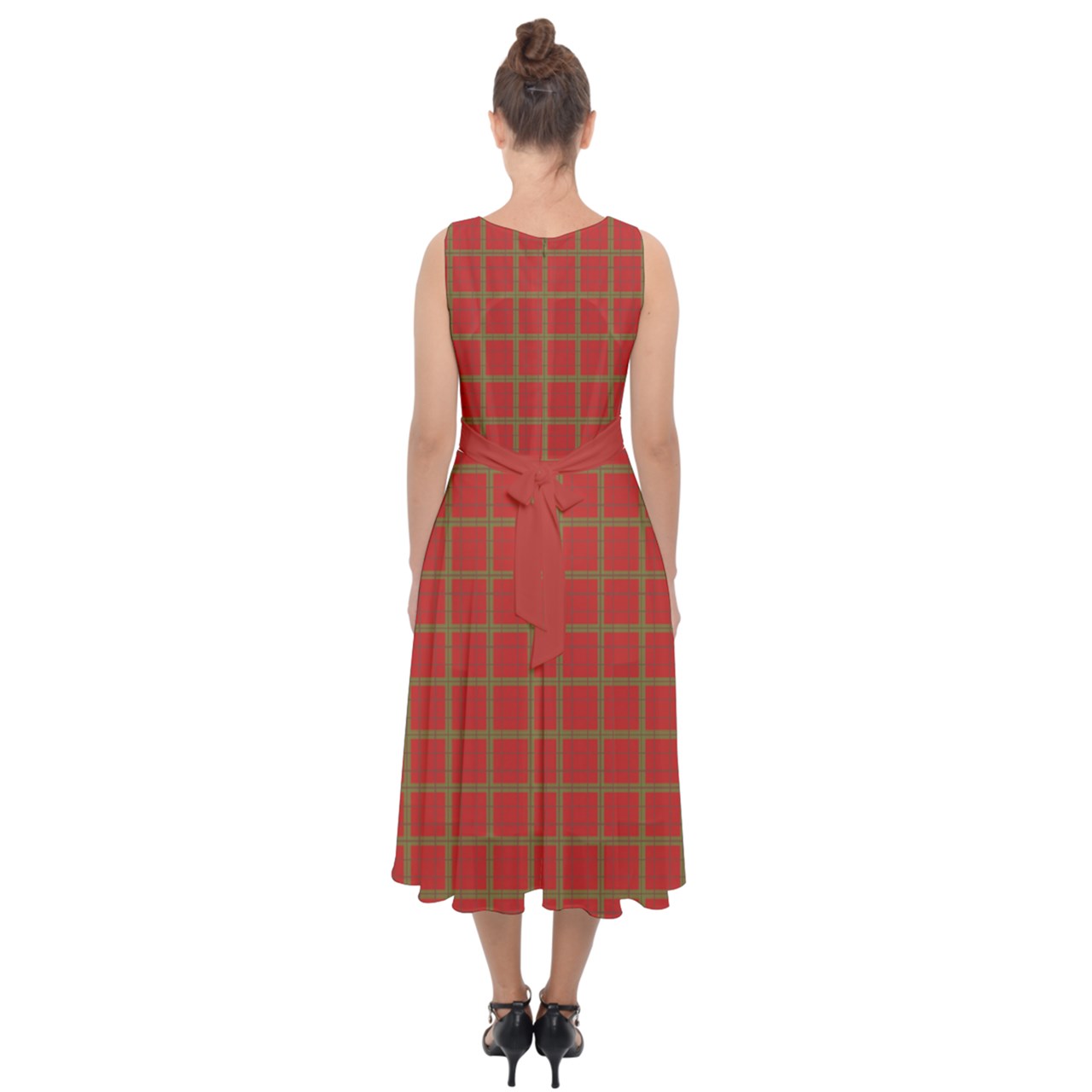 Cherry Jubilie Tie-Back Chiffon Dress