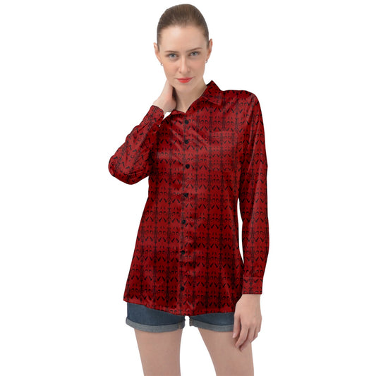 Vamplilly Long Sleeve Satin Shirt
