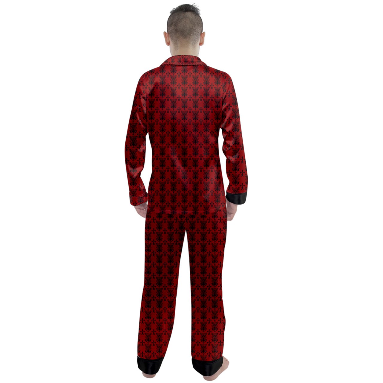 Vampweed Long Sleeve Satin Pajamas Set