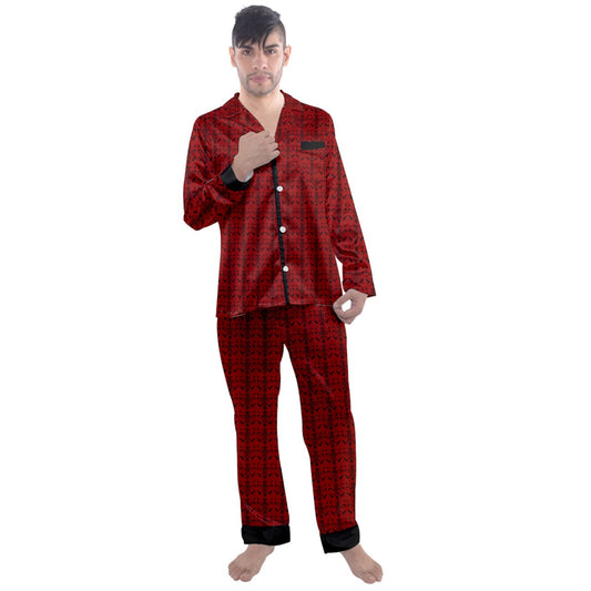 Vamplilly Long Sleeve Satin Pajamas Set