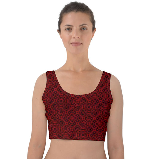 Vampblossom Velvet Crop Top
