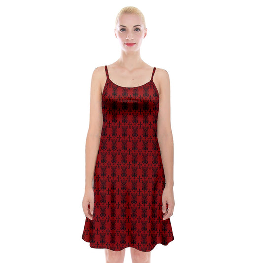 Vampweed Spaghetti Strap Velvet Dress