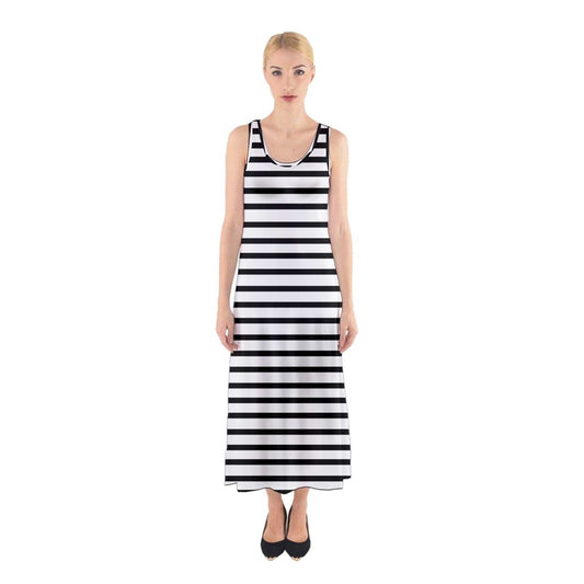 white stripes Sleeveless Maxi Underdress