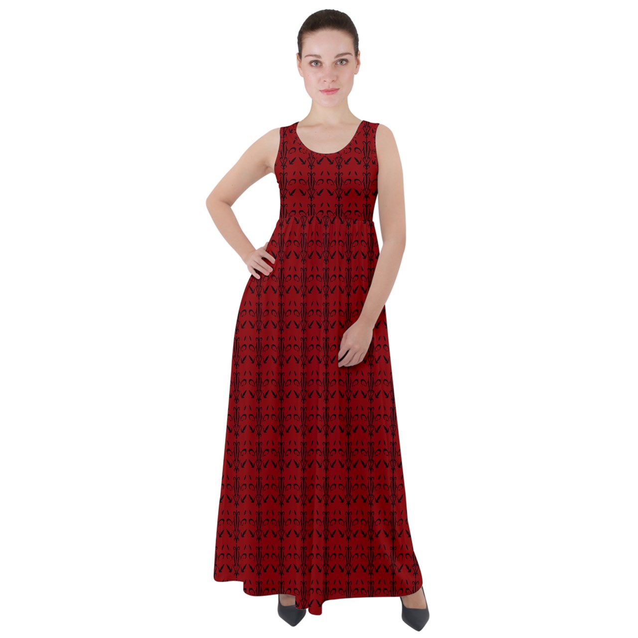 Vamplilly Empire Waist Velour Maxi Underdress
