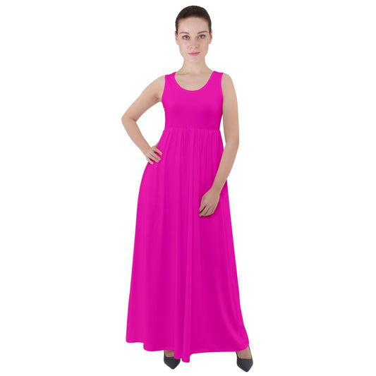 Sweater Pink Empire Waist Velour Maxi Underdress