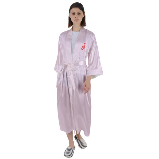Icee Pink Maxi Satin Robe