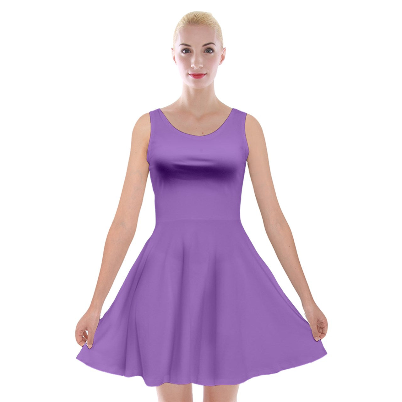 Angel's Velvet Skater Dress