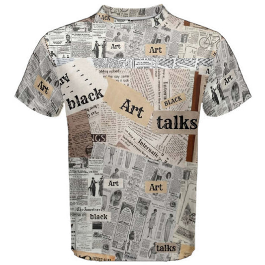 Black Art Talks Newsprint Cotton Tee