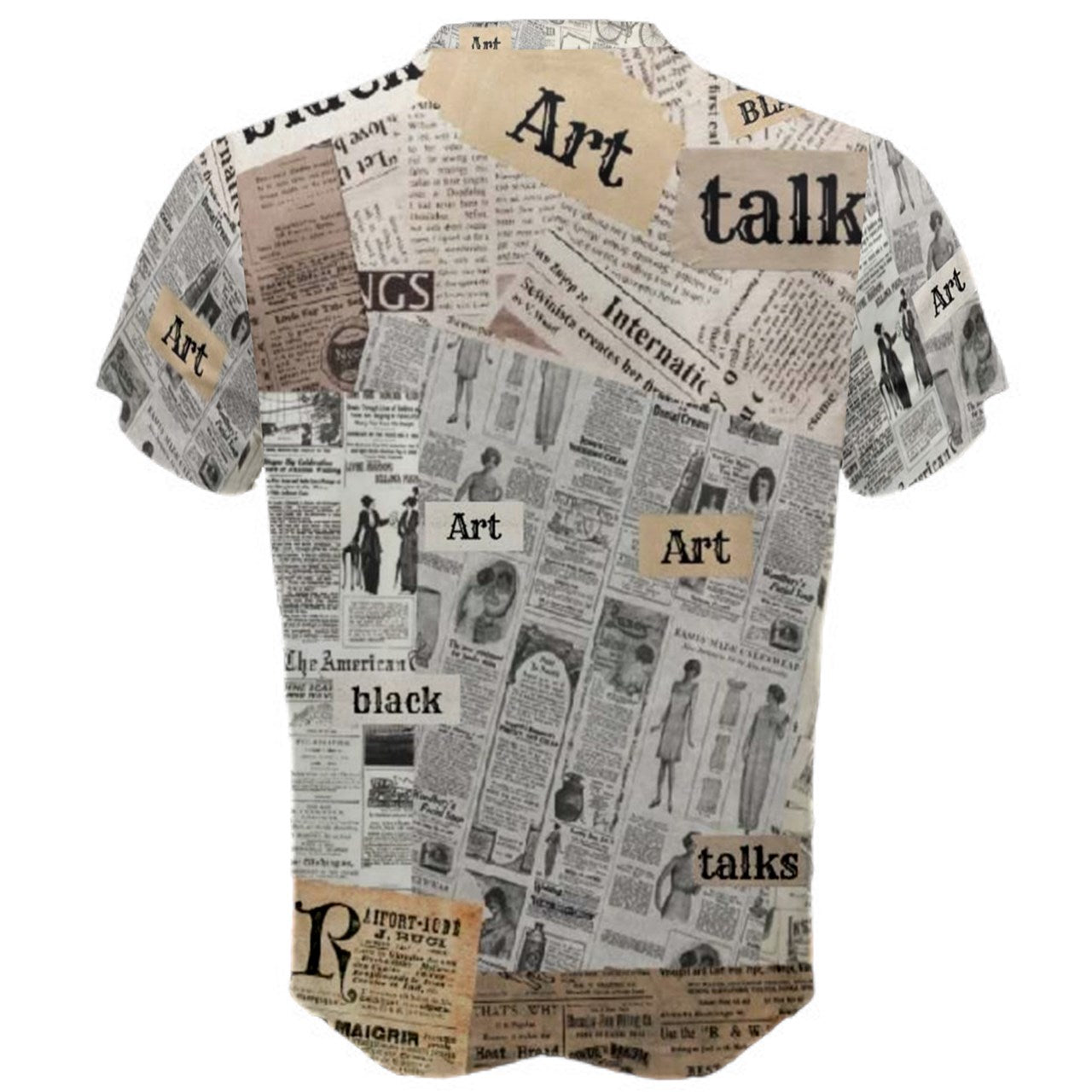 Black Art Talks Newsprint Cotton Tee